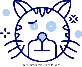 Diseño de icono de Vector de línea confusa