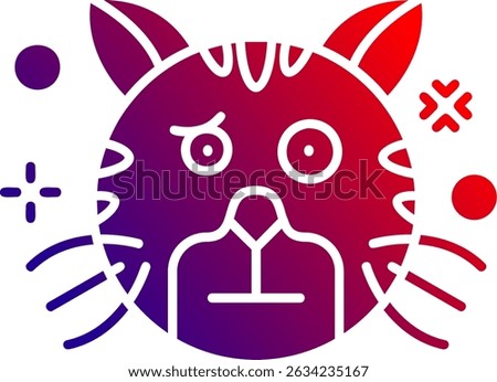 Confused Line vector Icon Design