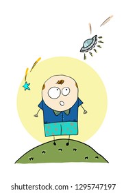 confused man cartoon vector