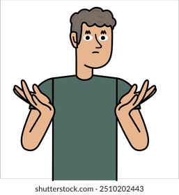 homem confuso sem saber qual decisão tomar