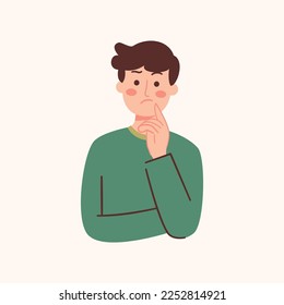 Confused Man thinking about something