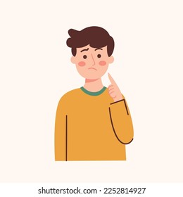 Confused Man thinking about something