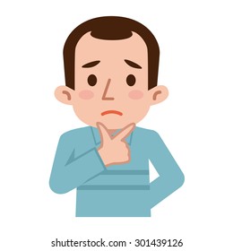 Confused middle-aged men