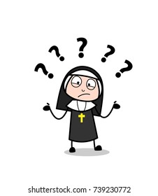 Confused Nun Character Face