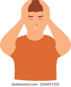 Confused People Character. Vector Illustration in Flat Cartoon Design