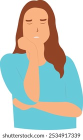 Confused People Character. Vector Illustration in Flat Cartoon Design
