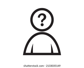 confused people icon. Can be used for clip art or symbols in websites, apps, design elements, tutorials and presentations.
