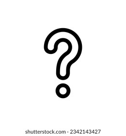 Plantilla de diseño vectorial e ilustración de línea de signo de interrogación confundida con trazo editable