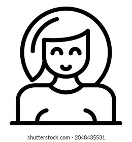 Verwirrte Lächelsymbol. Konfektionierte Outline-Lächeln, Vektorsymbol für Webdesign einzeln auf weißem Hintergrund