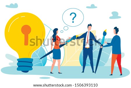 Confused Student Has Question Flat Illustration. Mentor, Professional Helping People New to Field Unlock their Potential Vector. Asking Teacher, Presenter About Subject of Discussion Cartoon Concept