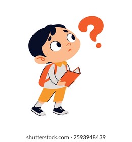 Confused student questioning school education