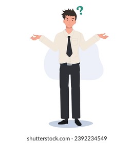 Confused Thai University Student in Uniform with Question Mark