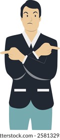 Confused and Thinking People Illustration. Difficult Problem. Isolated Cartoon Vector Character.