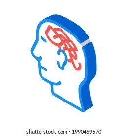 pensamientos confusos vector de icono isométrico. signo de pensamientos confusos. ilustración de símbolo aislado