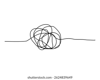 Confused thoughts. simple linear style symbol icon design vector isolated transparent background