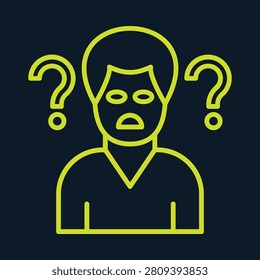 Confused trendy vector illustration in flat style flawless background.eps