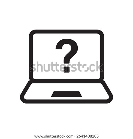 Confused User Concept Laptop with Question Marks