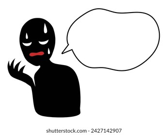 Confused villain and speech bubble material