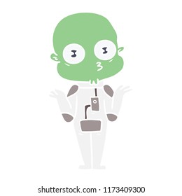 confused weird bald spaceman