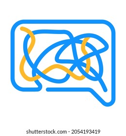confusing dialogue color icon vector. confusing dialogue sign. isolated symbol illustration