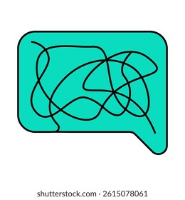 confusing dialogue line icon vector. confusing dialogue sign. isolated symbol illustration