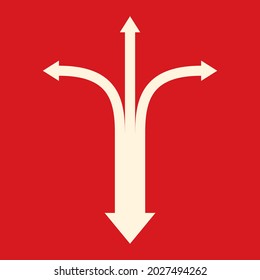 confusing directions sign, tough choice design template