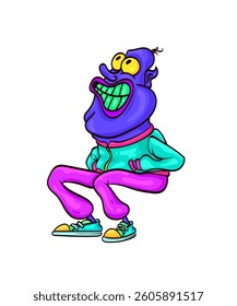 Confusing funny looking monster in sitting position