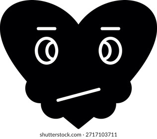 Diseño de icono de estilo de glifo confuso