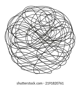 A confusing thought. Doodle. Vector. Doubt.