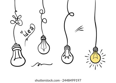 confusion clarity or path vector idea concept. Simplifying the complex . Doodle vector illustration.