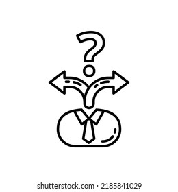 Confusion In Decision Making icon in vector. Logotype