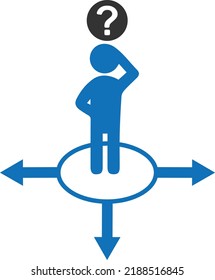 Confusion icon, questioning icon vector