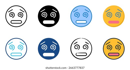 Conjunto de iconos de confusión colección de estilos múltiples 
