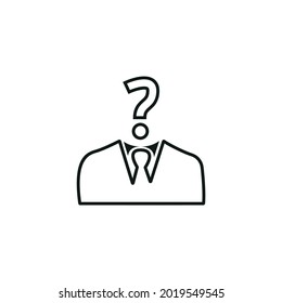 Icono de confusión, Icono de confusión ilustración vectorial