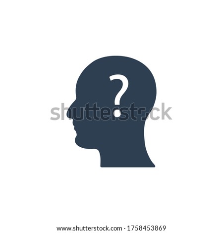 Confusion icon vector illustration. Premium quality flat icon in trendy style.