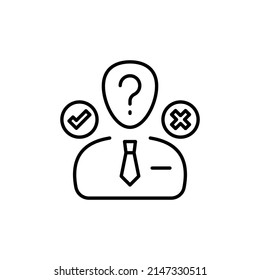 Confusion icon in vector. logotype