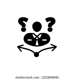 Verwirrungssymbol in Vektorgrafik. Logotyp