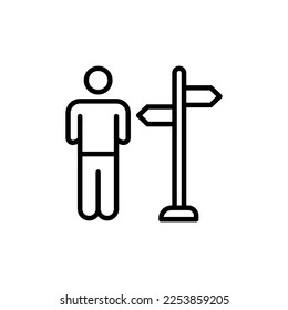 Confusion In Making Decision icon in vector. Logotype