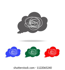 confusion in one's thoughts icon. Elements of psychological disorder in multi colored icons. Premium quality graphic design icon. Simple icon for websites, web design, mobile app on white background