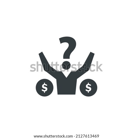 Confusion in selecting investment icon, vector confusion in selecting investment icon, vector illustration