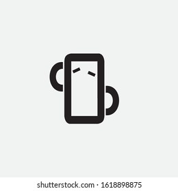 Confusion Smartphone Icons Pictogram Isolated. 