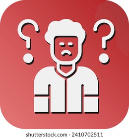 Confusion Vector Glyph Gradient Background Icon For Personal And Commercial Use.
