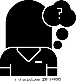Confusion Vector Solid Glyph Icon Design