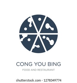 cong you bing icon vector on white background, cong you bing trendy filled icons from Food and restaurant collection, cong you bing vector illustration