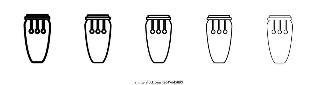 Conga drum icon outline simple illustration isolated