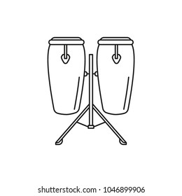 Conga drum icon, outline style