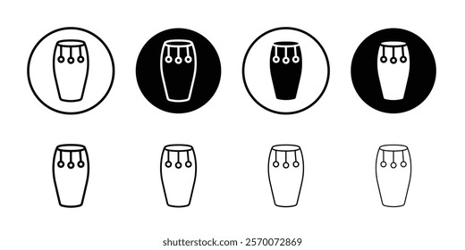 Conga drum icon Outline vector for web ui