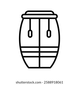 Conga drum icon Outline vector symbol sign