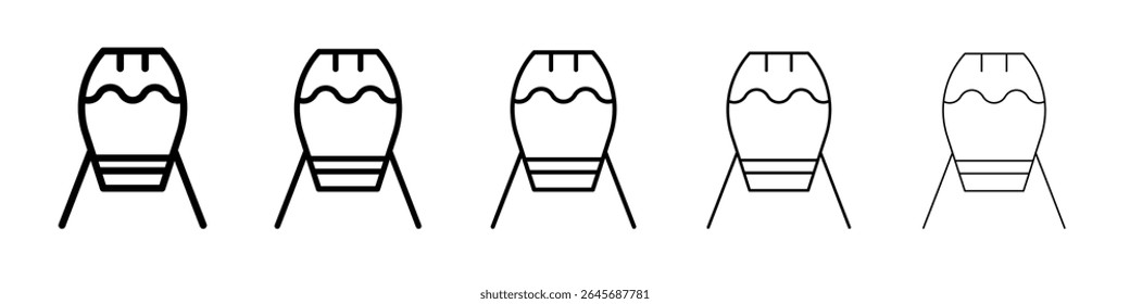 Ícone de tambor conga ilustração simples logotipo arte