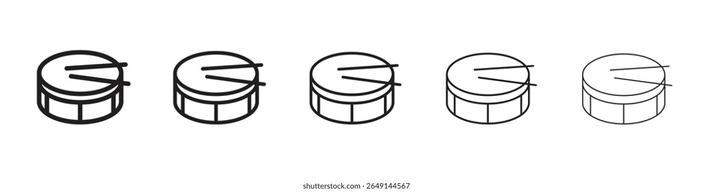 Conga drum icon thin flat outline style vector sign